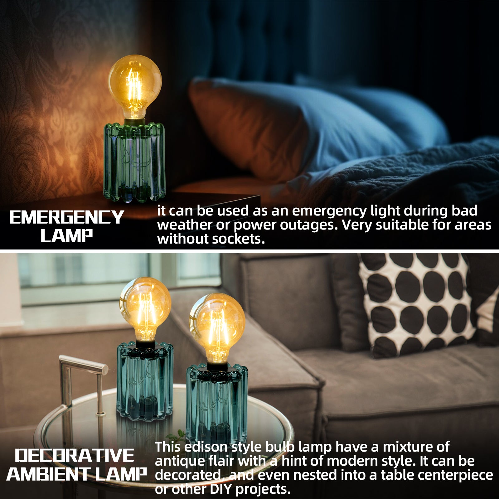 Set of 2 Battery Operated Table Lamp, Battery Powered Cordless Lamp with Timer, Glass Bulb Shape Decorative Lights for Living Room Bedroom Weddings Parties Patio Events Indoors Outdoors(Rust)