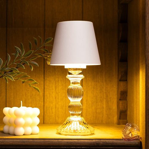 MJ PREMIER Rechargeable Cordless Table Lamp with Touch Control, Dimmable Battery Operated Lamp, 3 Color Portable Small Table Lamp for Bedroom Living Room Home Decor(White)